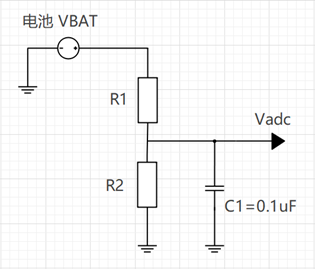 ADC Voltage Divider Resistor Diagram