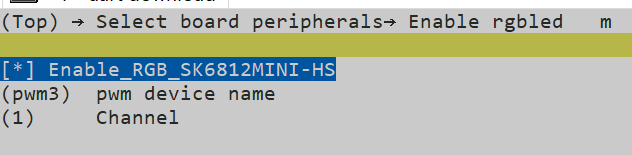 Enable rgbled: